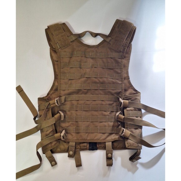 London Bridge Trading Co Molle Full Military Tactical Vest Load Bearing Brown - Picture 2 of 16